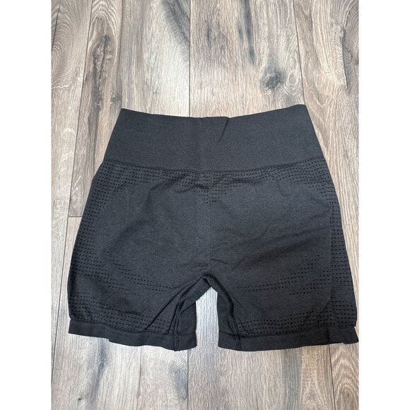 Gymshark Womens M High-Waisted Adept Fleck Seamless Shorts Compression Black  Gr - Picture 7 of 7